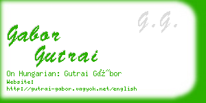 gabor gutrai business card